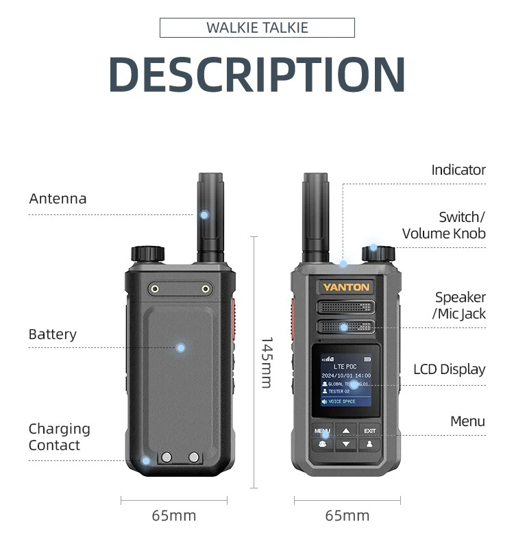 4G POC Two Way Radio POCPTT